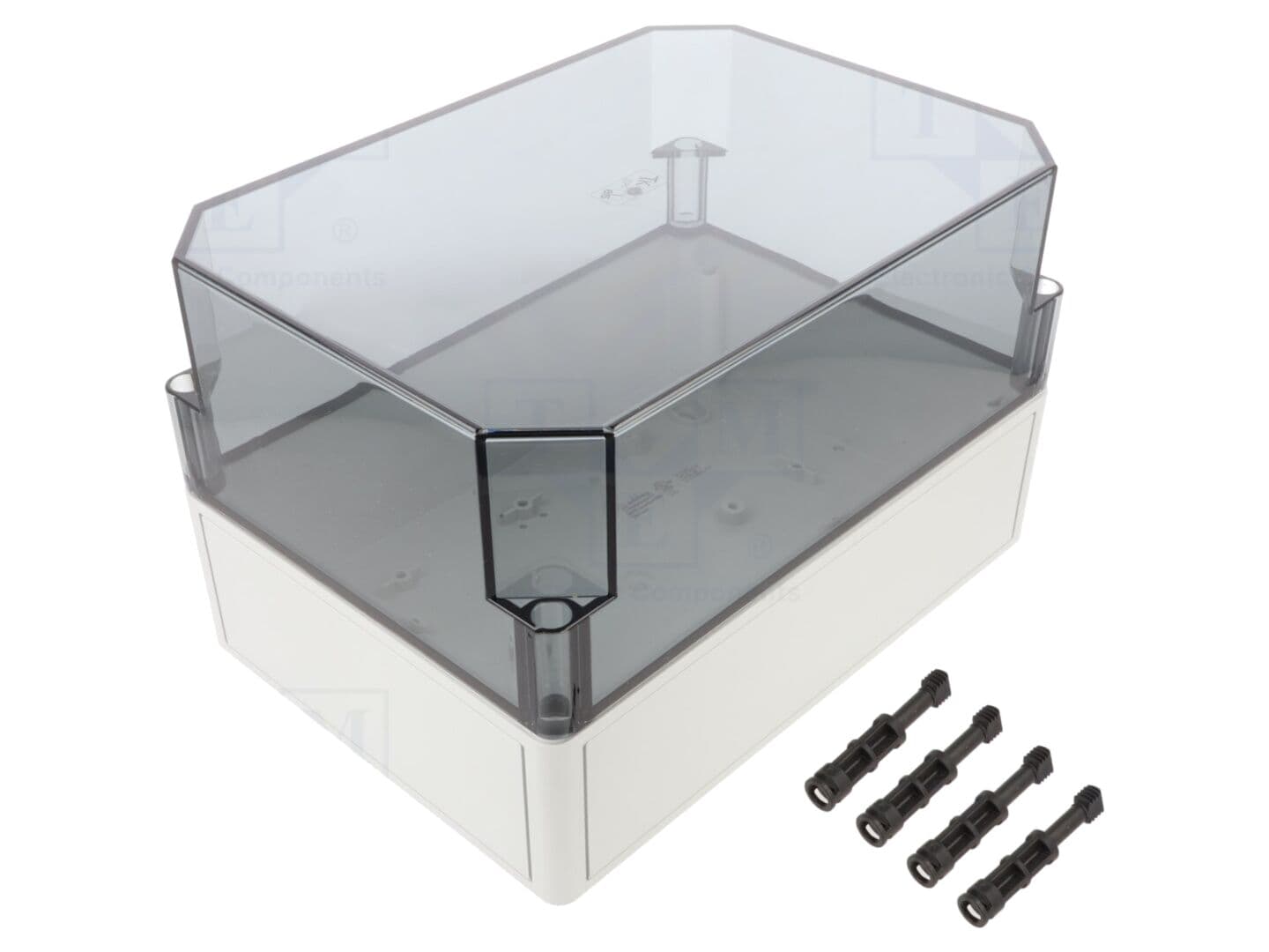 Carcasă universală din policarbonat, IP66, gri, 180x254x165 mm