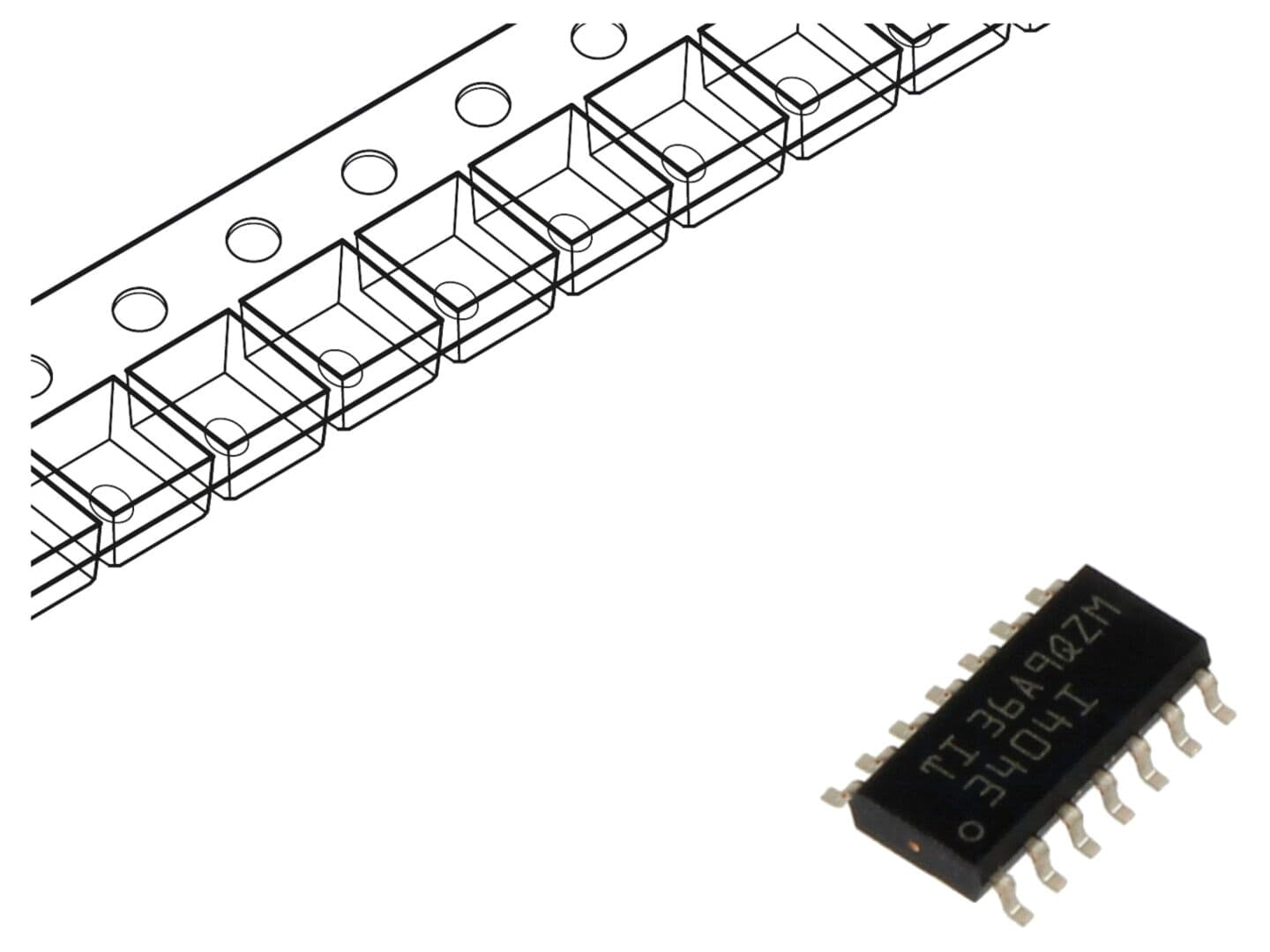 Comparator low-power 4 canale SO14 - TLV3404IDR (Texas Instruments)