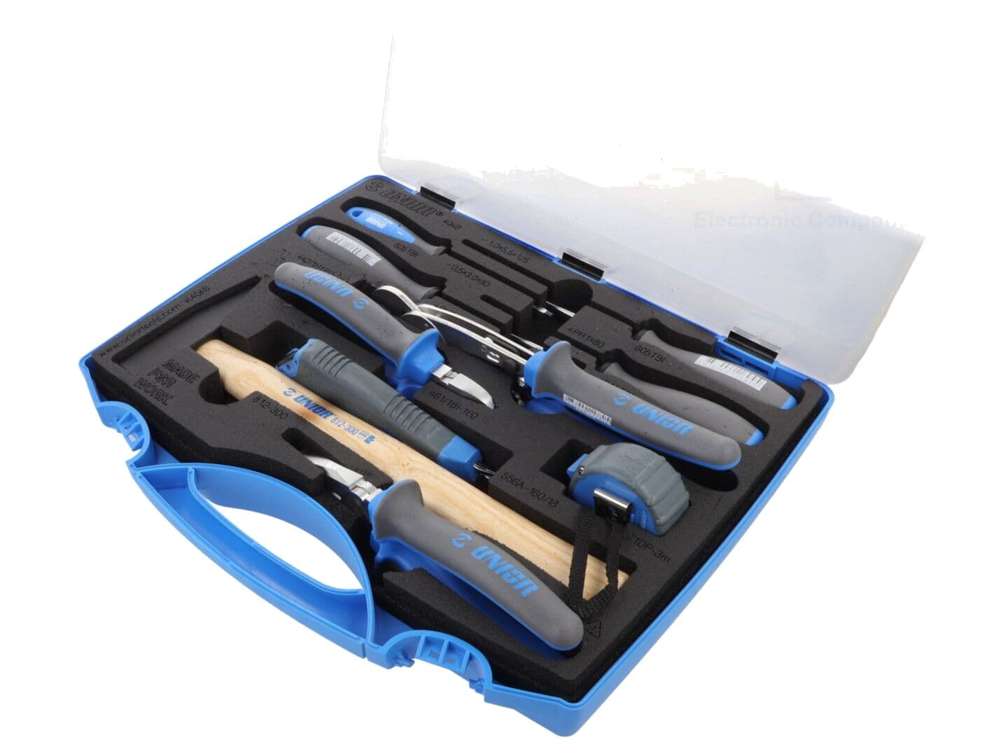 Kit UNIOR 10 piese cleşti şi şurubelniţe – cod 640115, ladă unelte completă