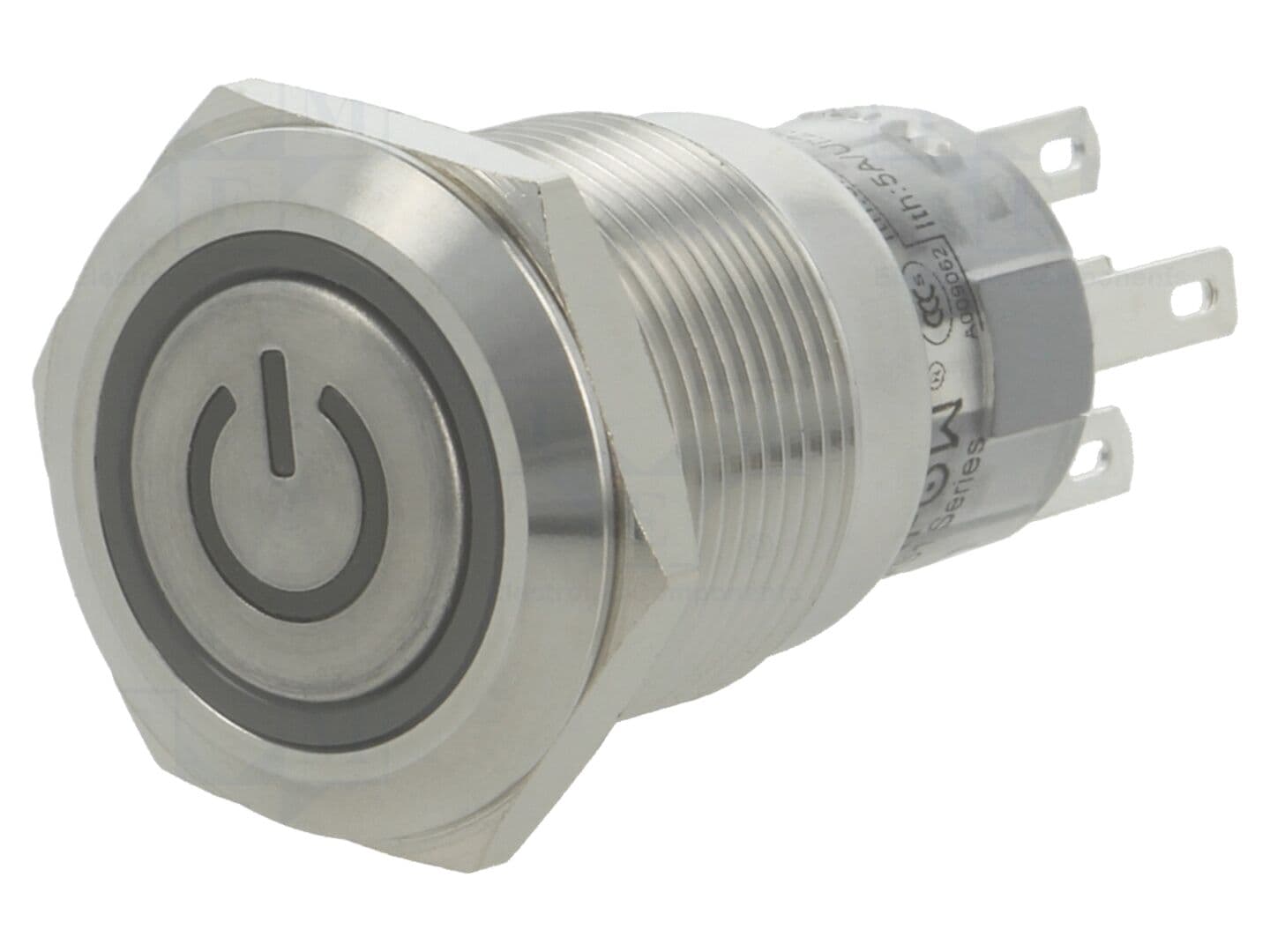 Comutator anti-vandalism SPDT 12V cu iluminare LED verde - ONPOW