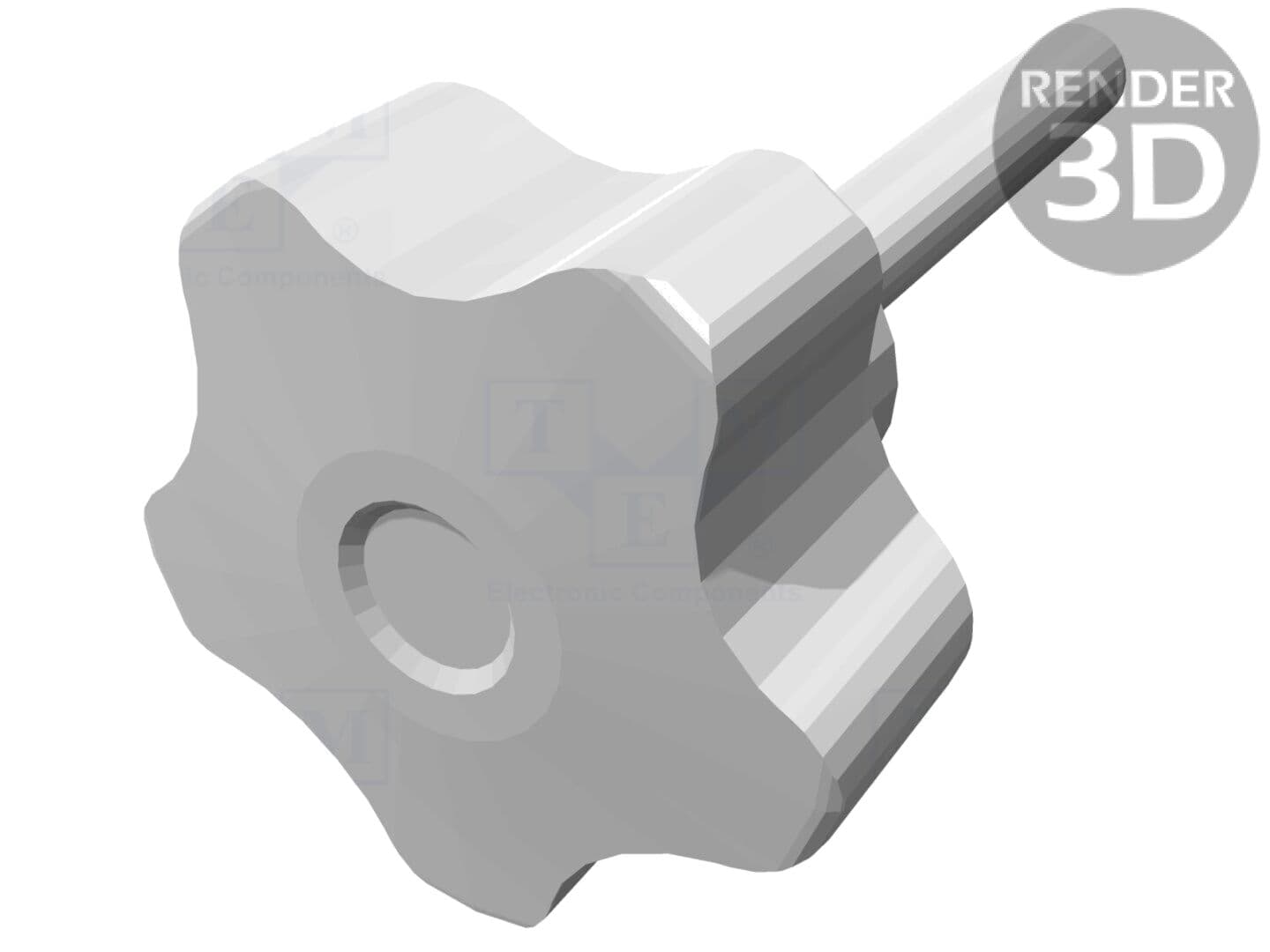 Buton de reglare Ø32mm M6 x 40mm, capac negru - ELESA+GANTER
