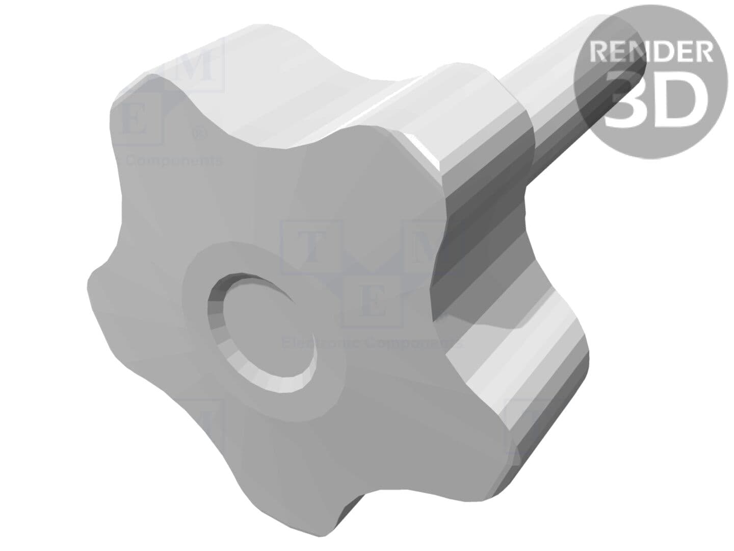 Buton de reglare Ø 40mm M10 - Portocalie, Negru