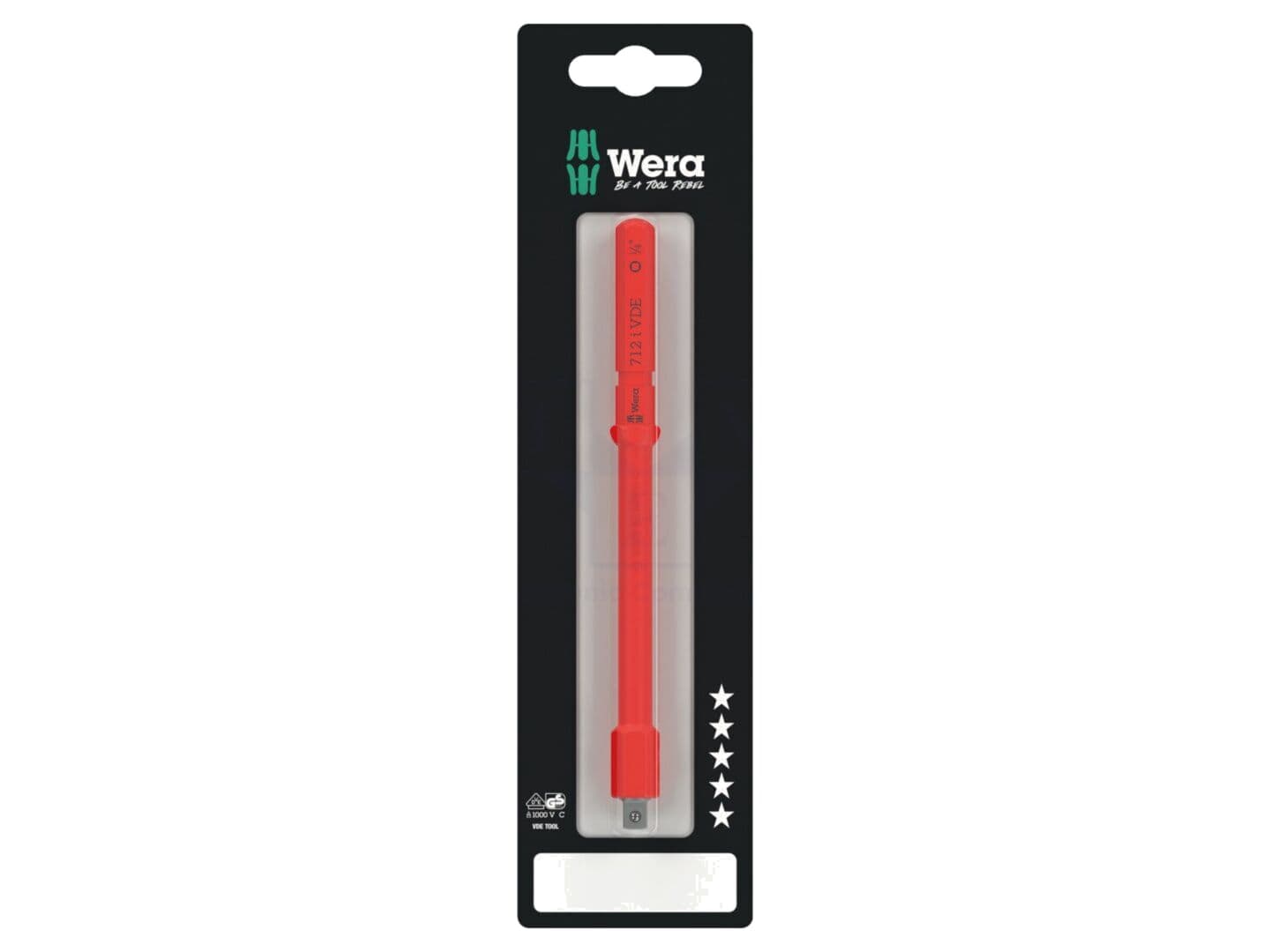 Capăt de şurubelniţă izolat VDE 712, 154mm, 1/4"