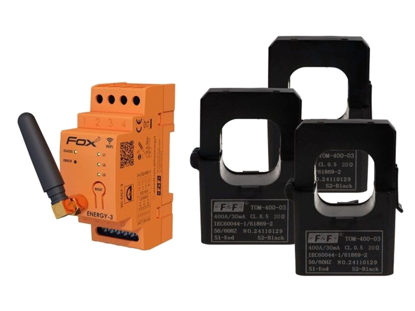 Monitor energie electrică WIFI pentru şină DIN, 400A - F&F