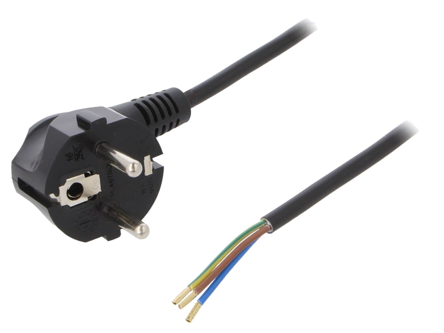 Cablu Electric Negru 3x1mm2 PVC 1,5m 16A 250V