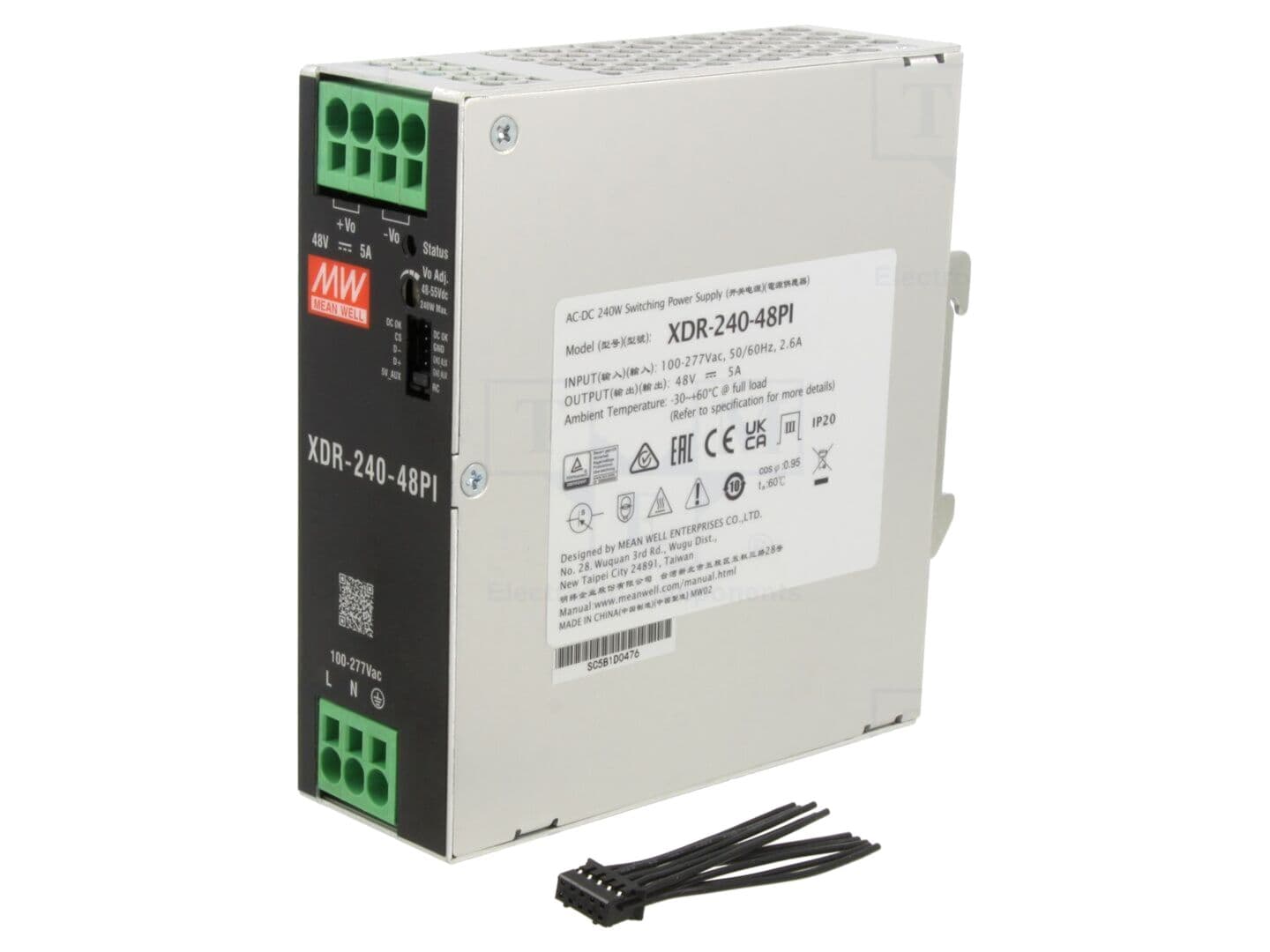 Alimentator pe șină DIN 48V DC, 240W, 0–5A