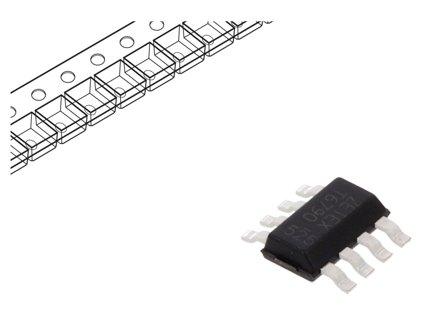 Tranzistor Bipolar Complementar NPN/PNP 45V 2A ZDT6790TA DIODES INCORPORATED