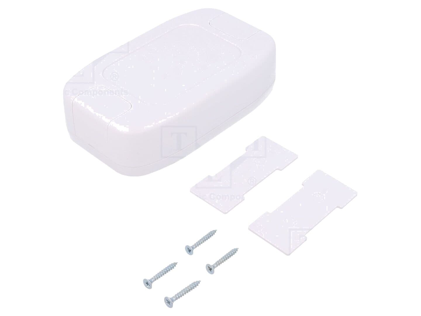 Carcasă universală ABS albă 125,1 x 75,2 x 33 mm