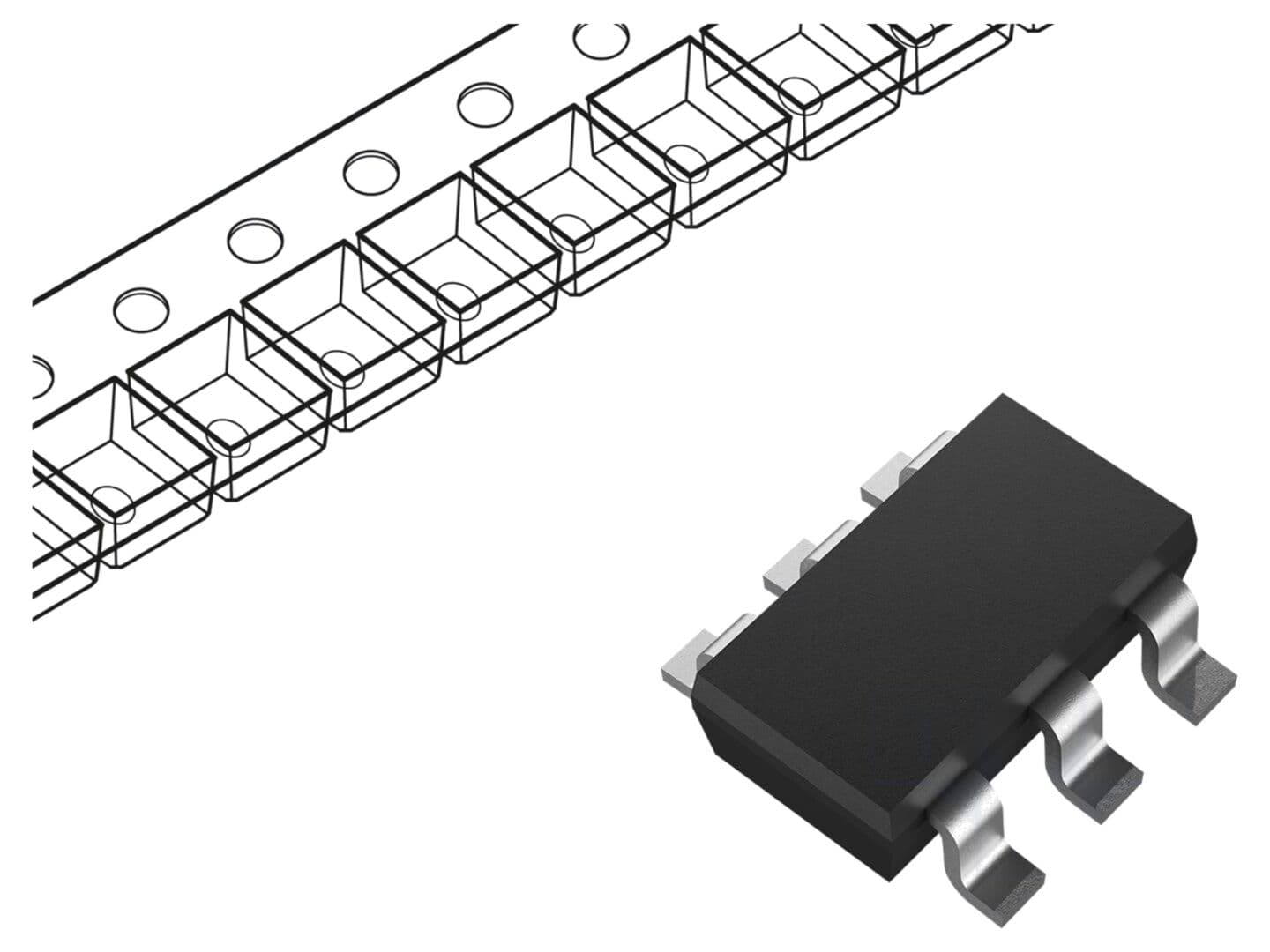 Tranzistor P-MOSFET SMD DIODES INCORPORATED -60V -3A SOT26